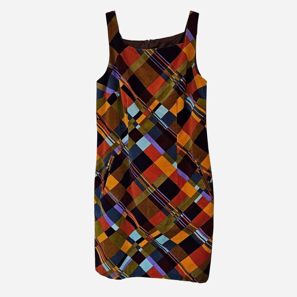 90s whimsical twee colorful velveteen mini dress deadstock